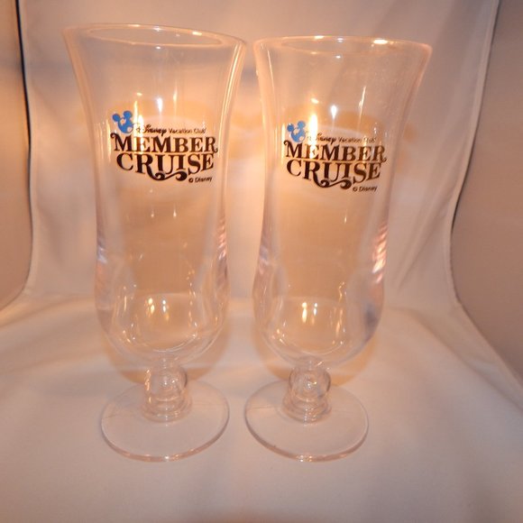 Disney Vacation Club (DVC) Disney Cruiseline Member Cruise Drink Glasses - Picture 1 of 4